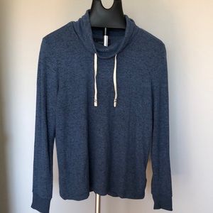 Lucky Brand Blue Cowl Neck Sweater Sz M